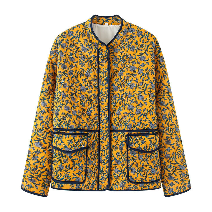 Damer Floral Print Steppjakke Stilla