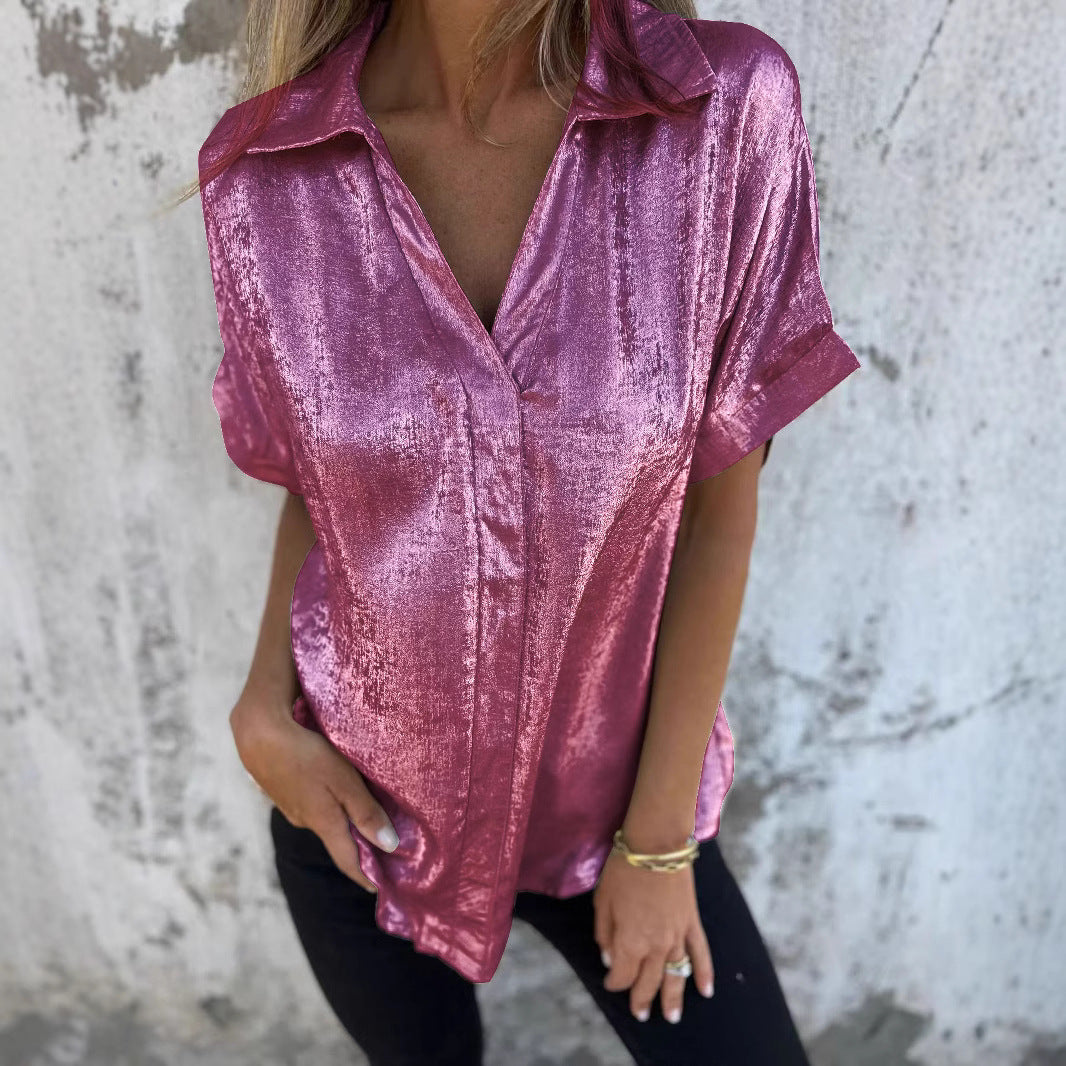 Dame Satinbluse Stilla