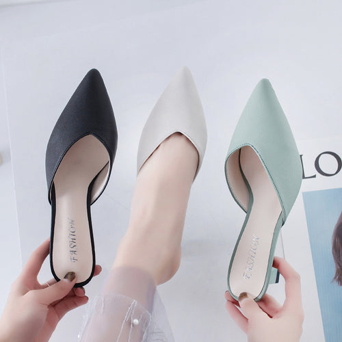 Damer Elegante Slingback-Pumps med fashionable spids tåområde og stabil blokhæl Stilla