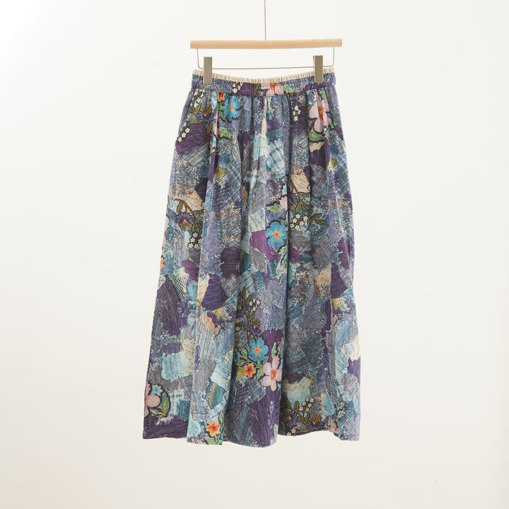 Femme Flydende Floral Tryk Maxi Nederdel Stilla