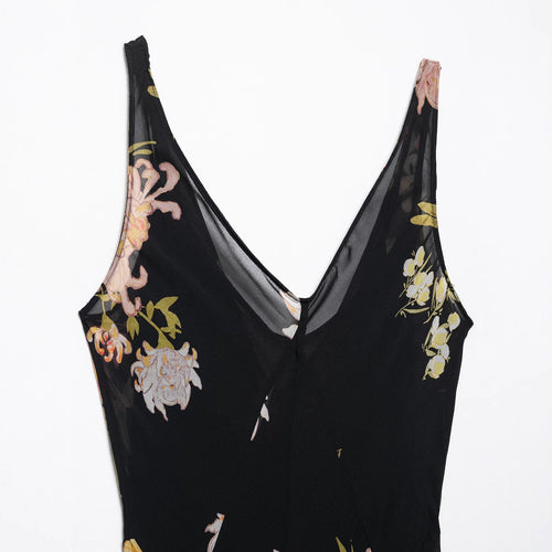 Femme Floral Maxi Kjole med elegant A-linje Silhuet Stilla