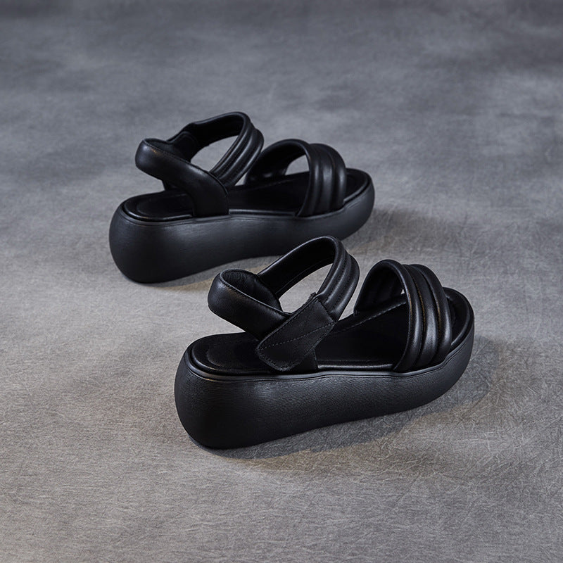 Femme Chunky Platform Slide Sandaler med polstrederemme Stilla