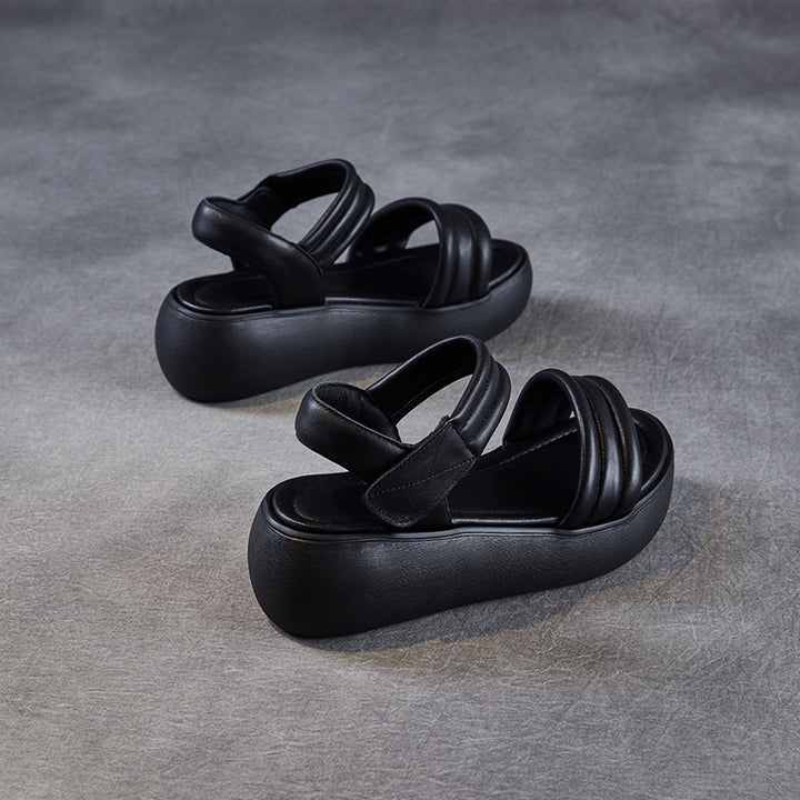 Femme Chunky Platform Slide Sandaler med polstrederemme Stilla