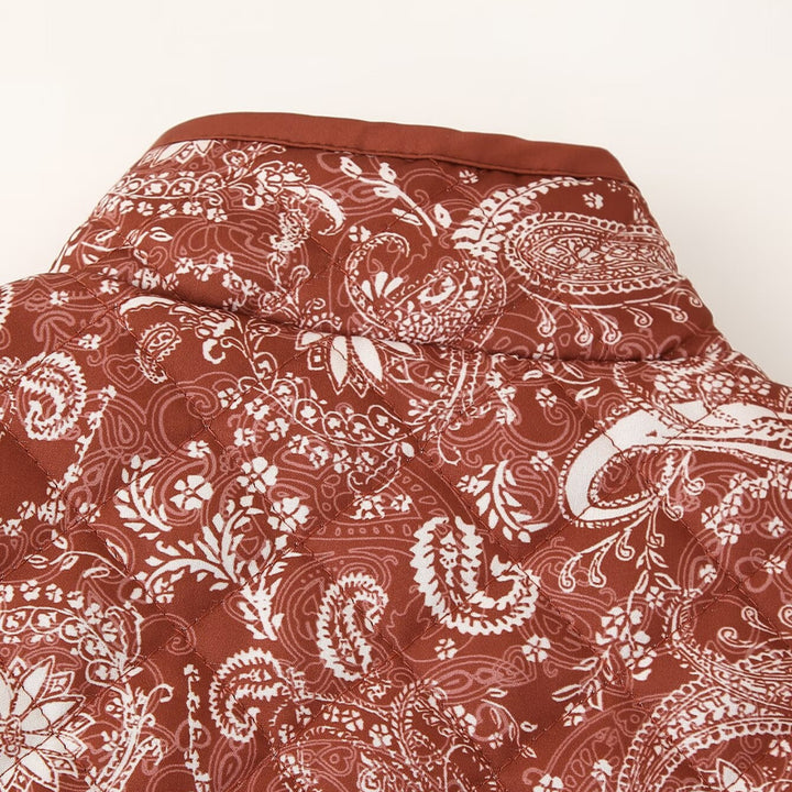 Femme Gequiltet Paisley-Print-Jakke Stilla