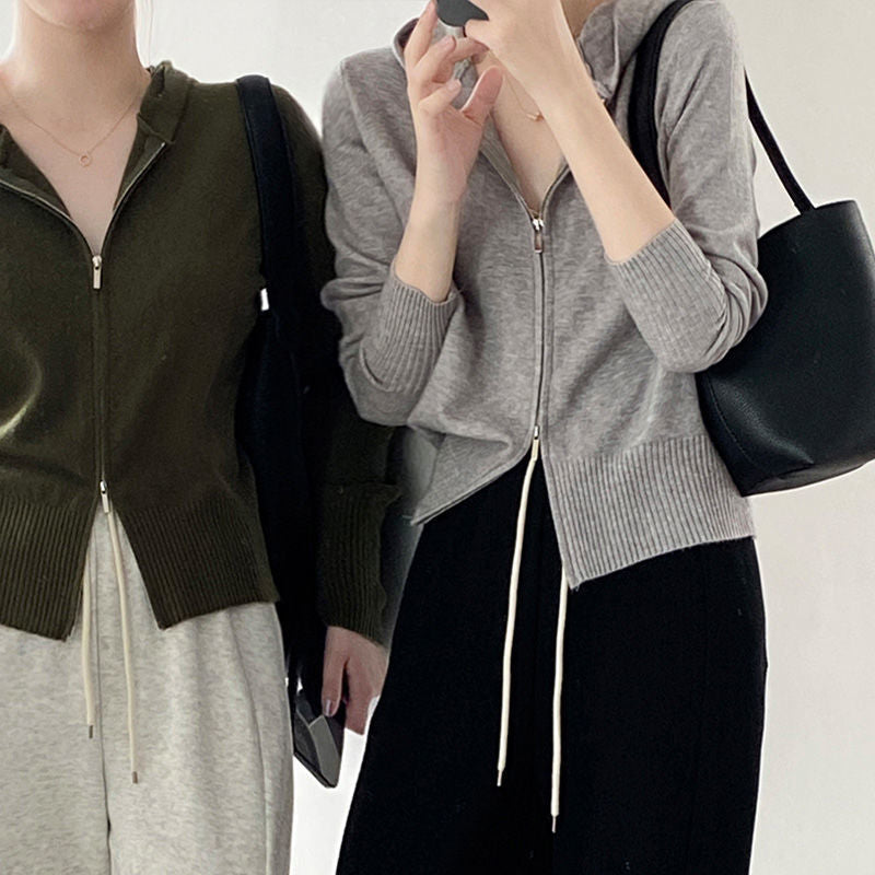 Femme Soft Knit Zip-Up Hoodie Stilla