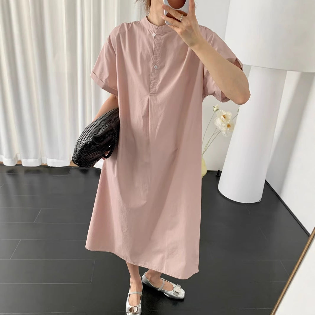 Dame Oversized Knap-Down Skjortekjole Stilla
