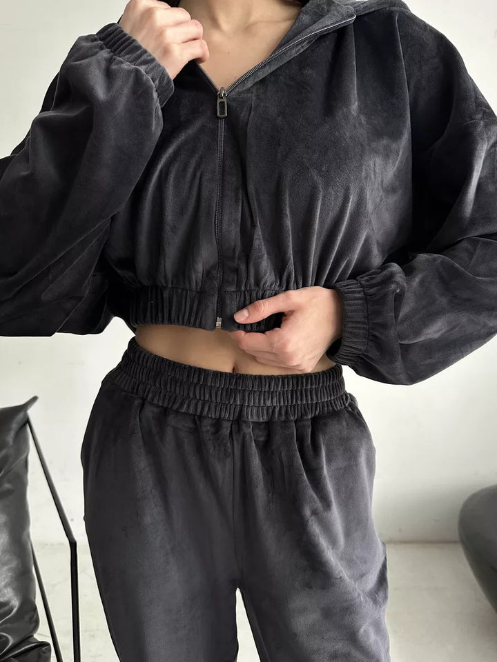 Dame mode Oversized Jakke med Lynlås Stilla