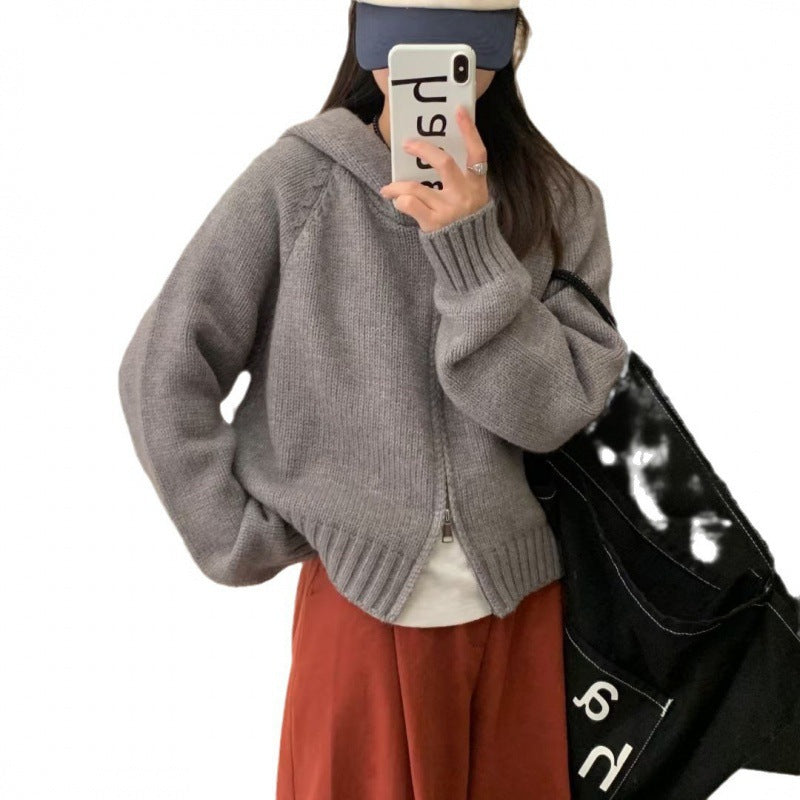 Kvinders Snuggly Hoodie Cardigan med Lynlås og Store Lommer Stilla