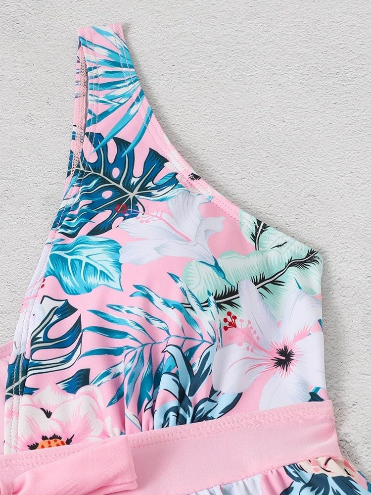 Dame Floral Wrap Badedragt Stilla