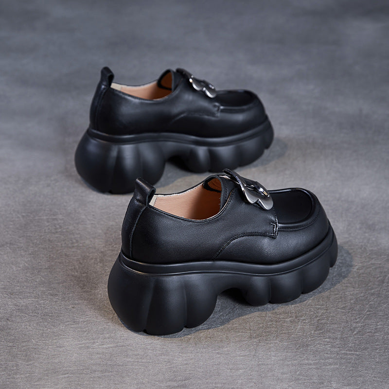 Dame Chic Platform Slip-On Sneakers med dekorativt spænde-detalje Stilla