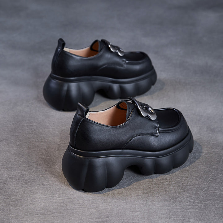 Dame Chic Platform Slip-On Sneakers med dekorativt spænde-detalje Stilla