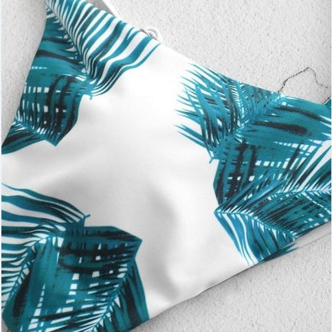 Dame Bikini-sæt med tropisk print Bralette Stilla
