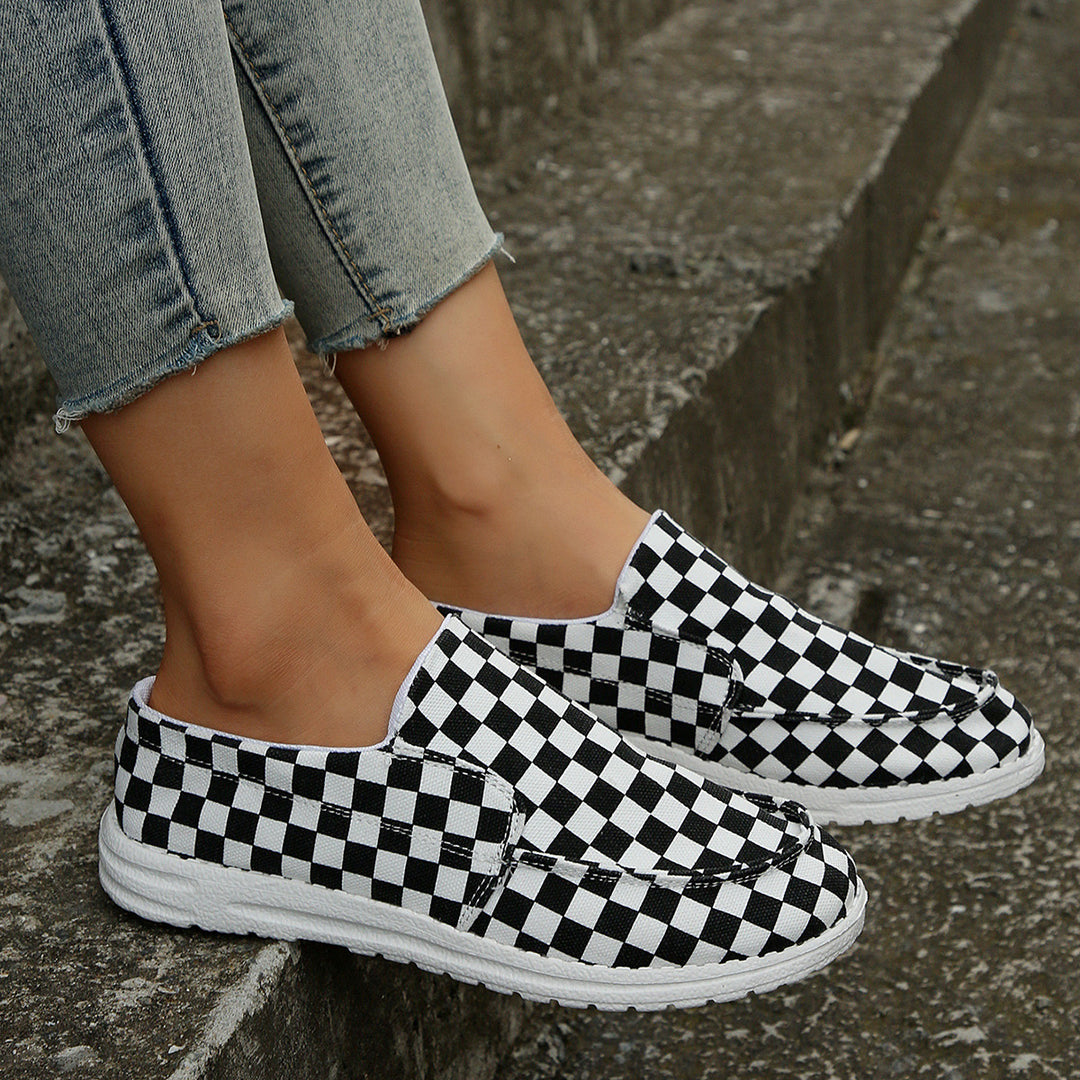 Dame Slip-On Sneakers med farverigt blomsterdesign og komfortabel dæmpning Stilla