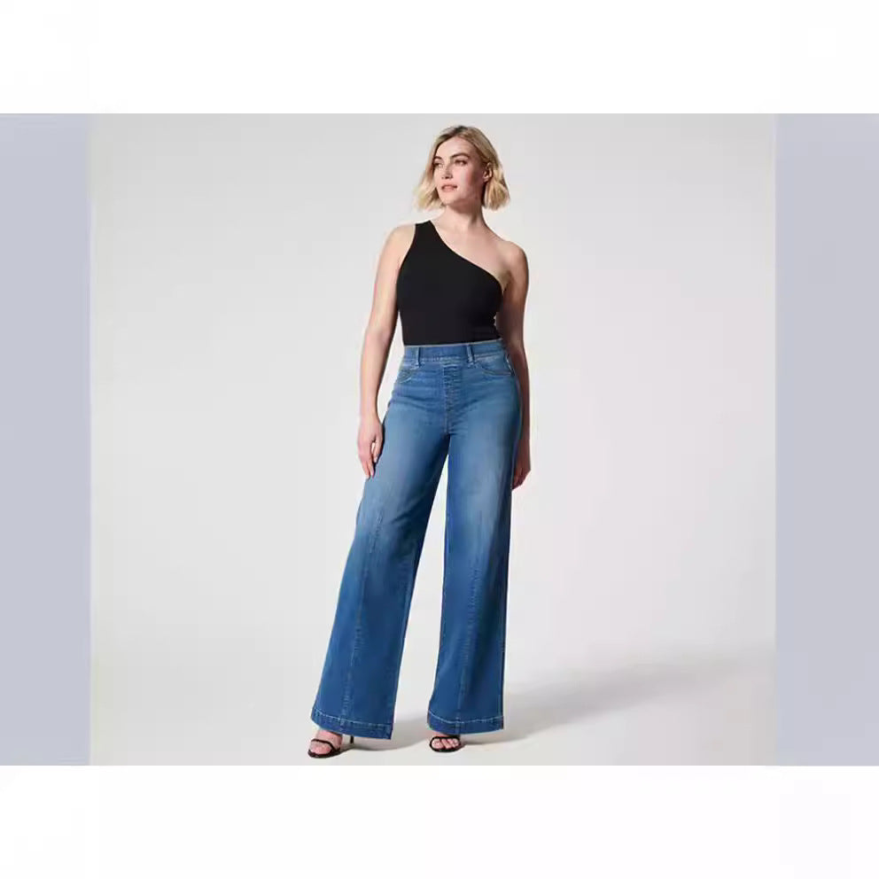Dame Løst skårne jeans med høje lommer og elegant design Stilla