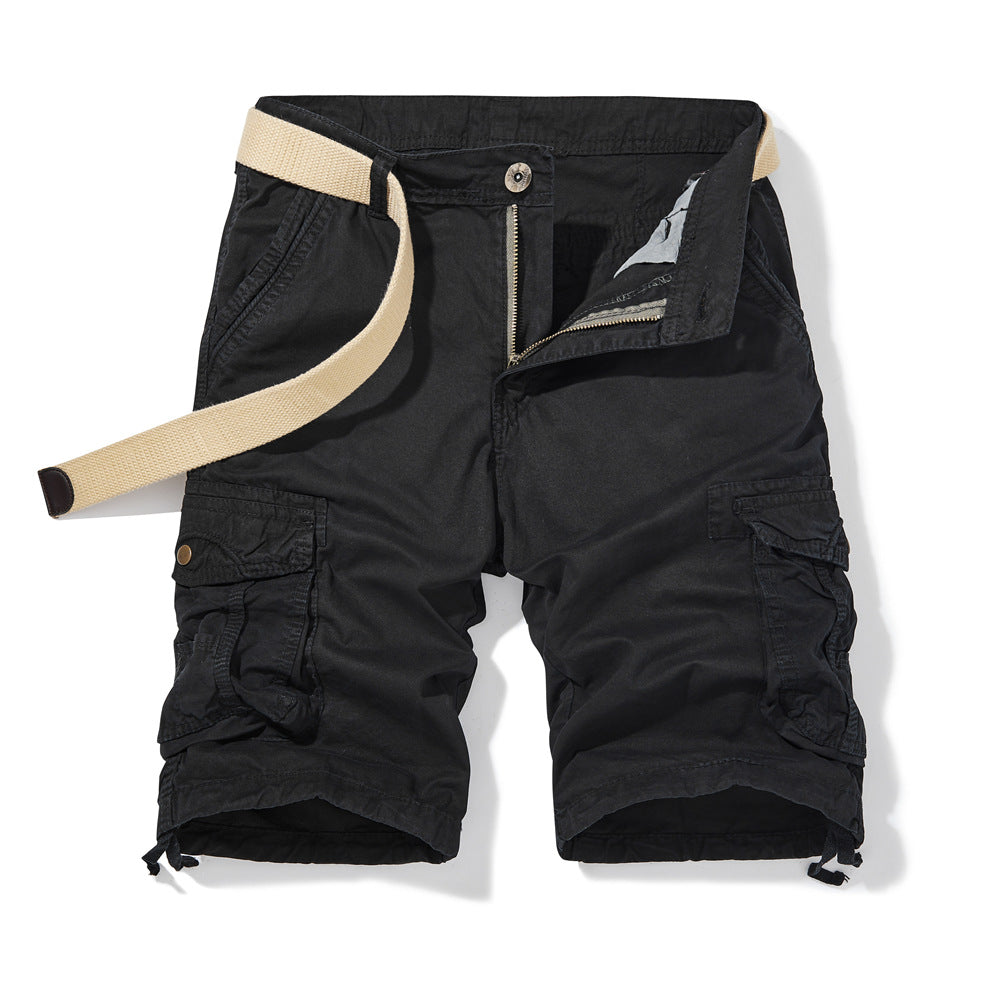 Herre cargo-shorts med justerbart bælte og flere sidelommer Stilla