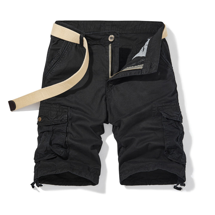 Herre cargo-shorts med justerbart bælte og flere sidelommer Stilla