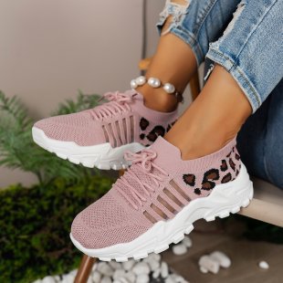 Dame Sporty Sneakers med moderigtigt leopardmønster og åndbar sål Stilla