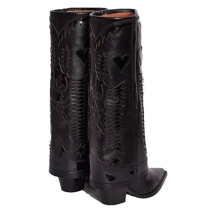 Femme Dekorative Western-stil Knæhøje Støvler Stilla