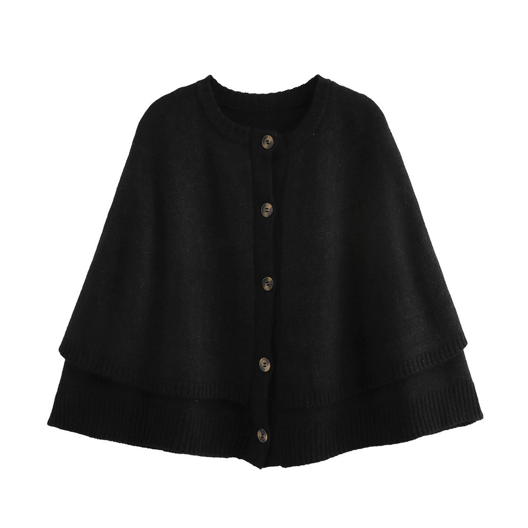 Femme Classic Button-Up Cape Sweater Stilla