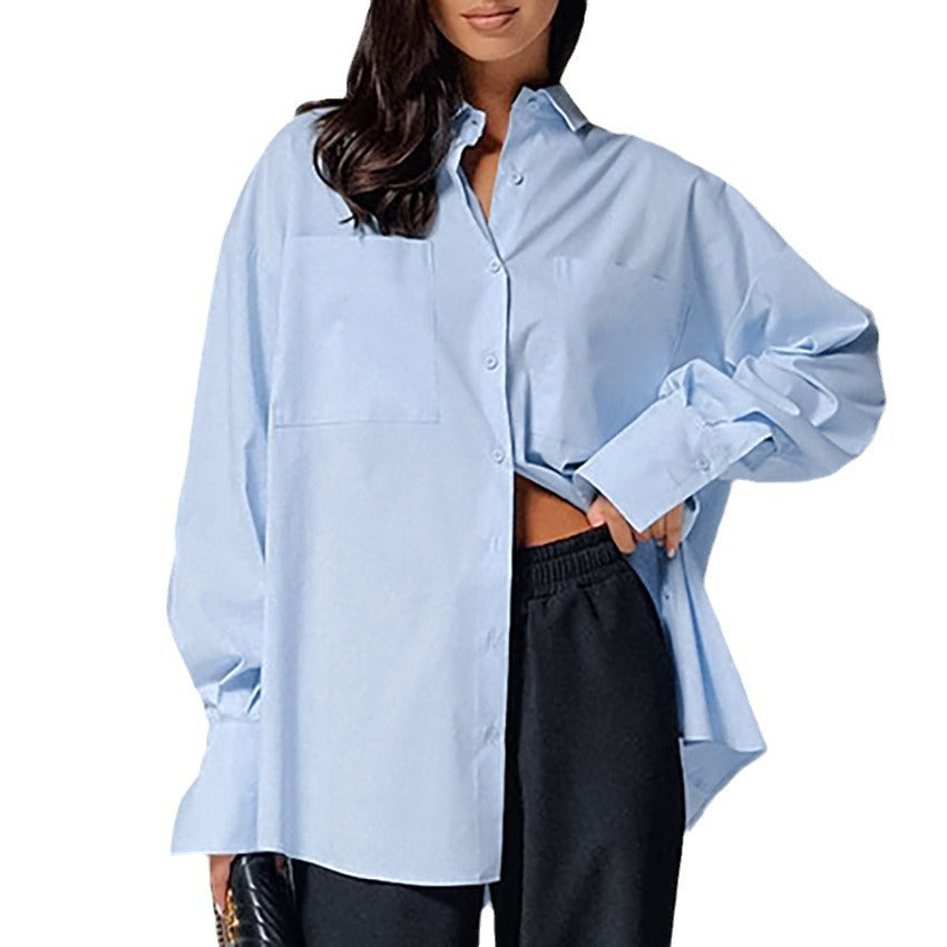 Dame Oversized Bluse med unikt snit og moderne detaljer Stilla