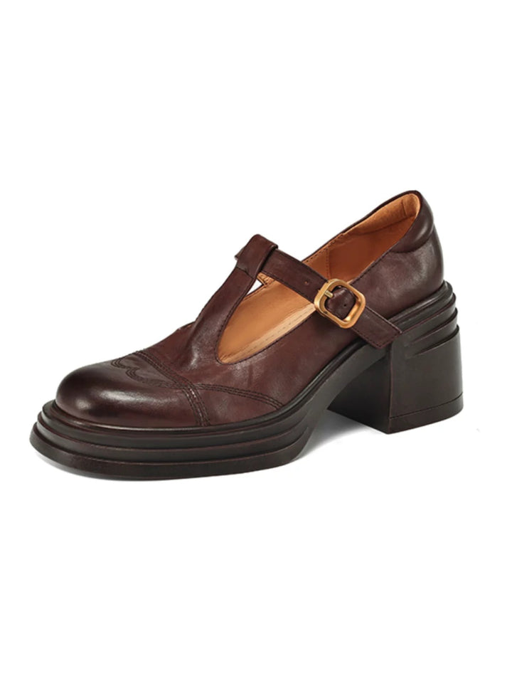 Dame Elegante Pumps med rem og blokhæl Stilla