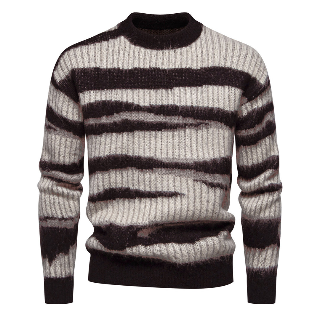 Herrer Behagelig Struktureret Stribet Sweater Stilla