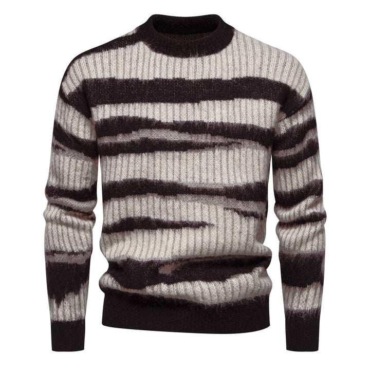 Herrer Behagelig Struktureret Stribet Sweater Stilla