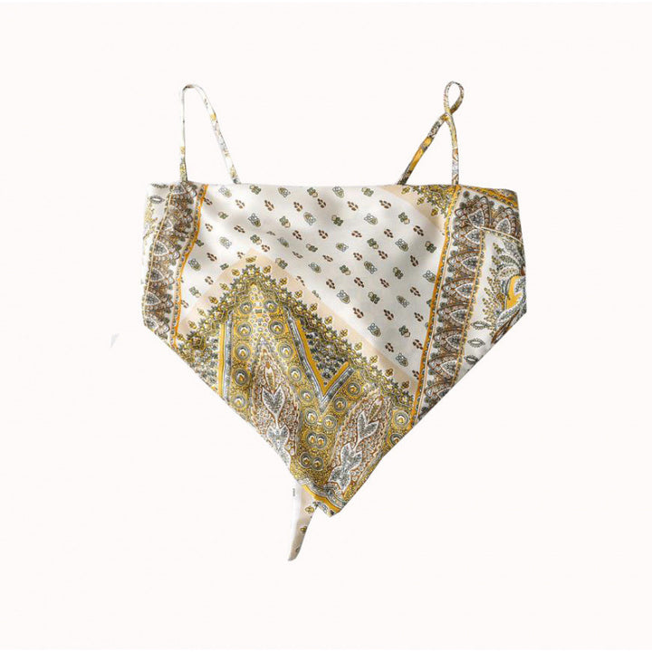 Femme Artistic Bandana Stil Crop Top Stilla