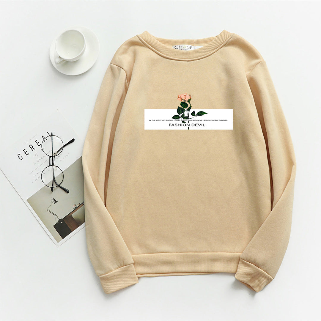 Kvinders sweatshirt med blomstermotiv Skovae