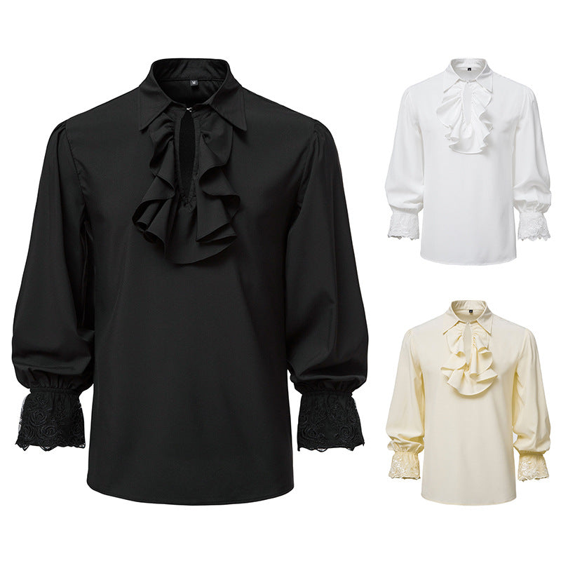Femme Elegante Rynkebluse med Spidsedetaljer Stilla