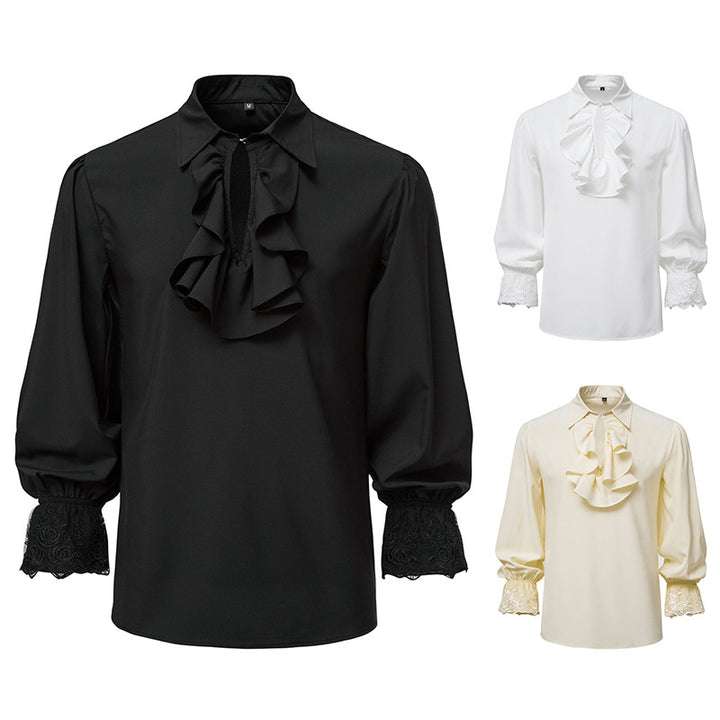 Femme Elegante Rynkebluse med Spidsedetaljer Stilla