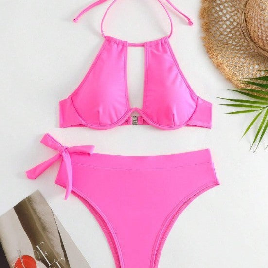 Dame Bikini-sæt med legende cut-out og justerbare bindebånd Stilla