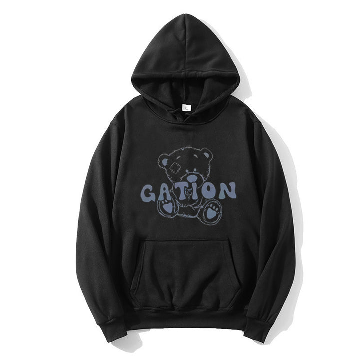 Kvinders hoodie med sødt bjørnemotiv Skovae
