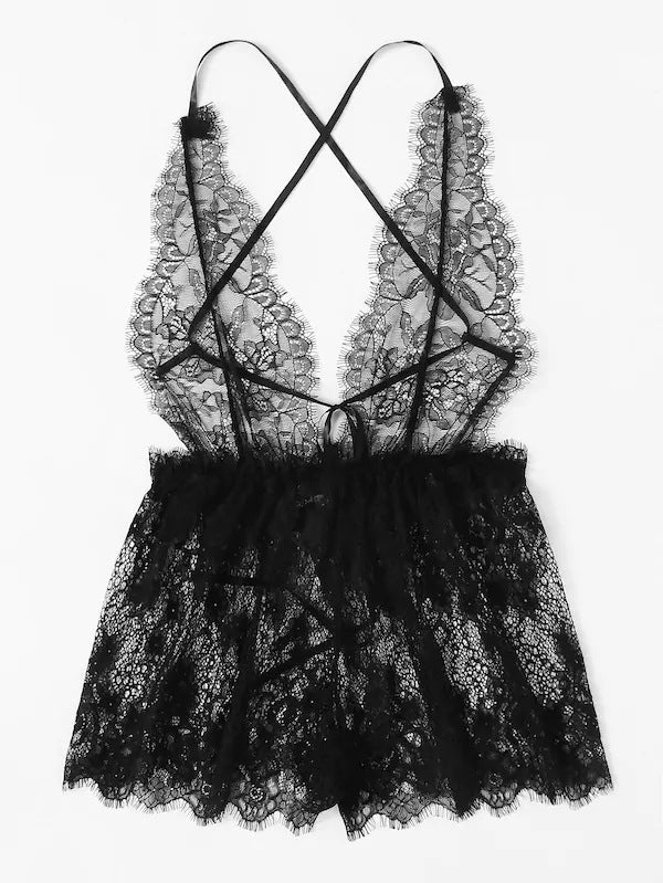 Kvinder Spids Holder Babydoll Top Stilla