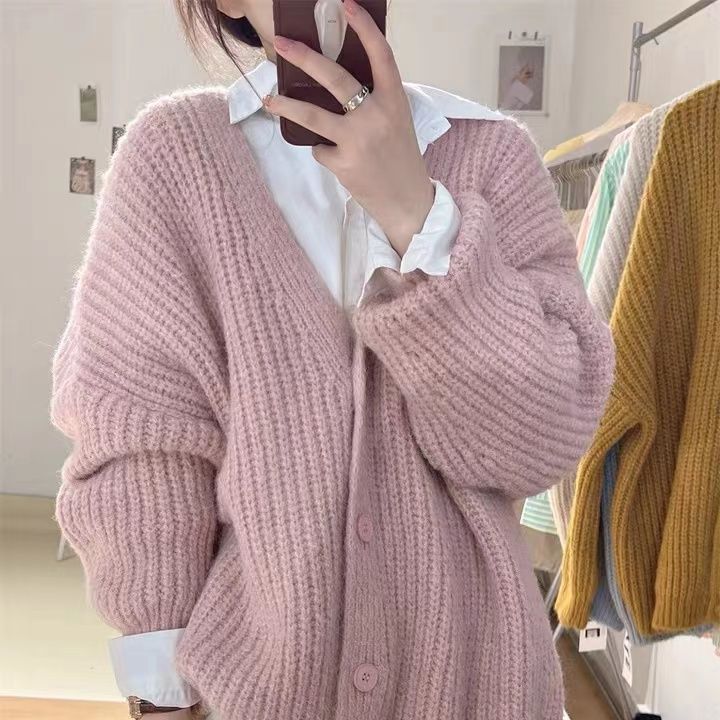 Kvinders hyggelige strikcardigan med oversized snit Stilla