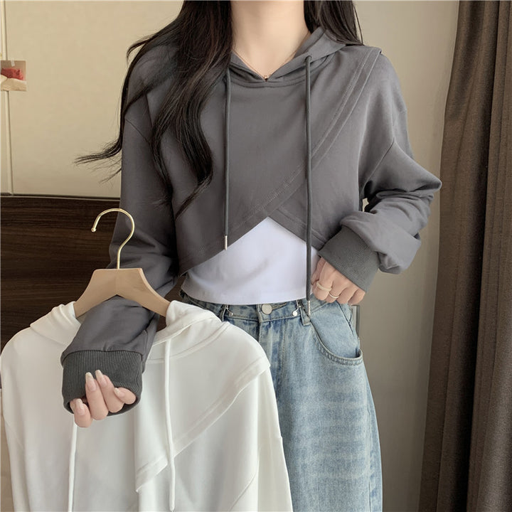 Femme Korte Lag Hoodie Stilla