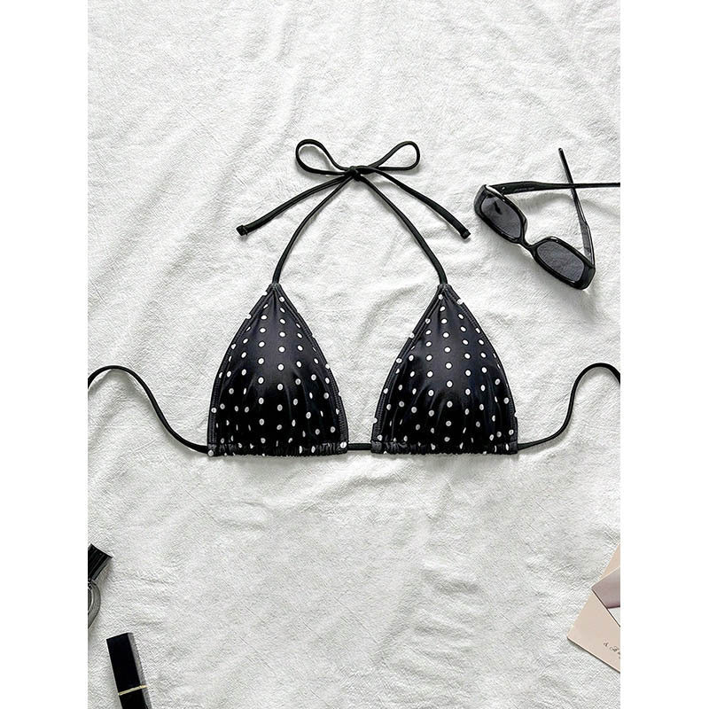 Dame triangel-bikinitop med prikket design Skovae