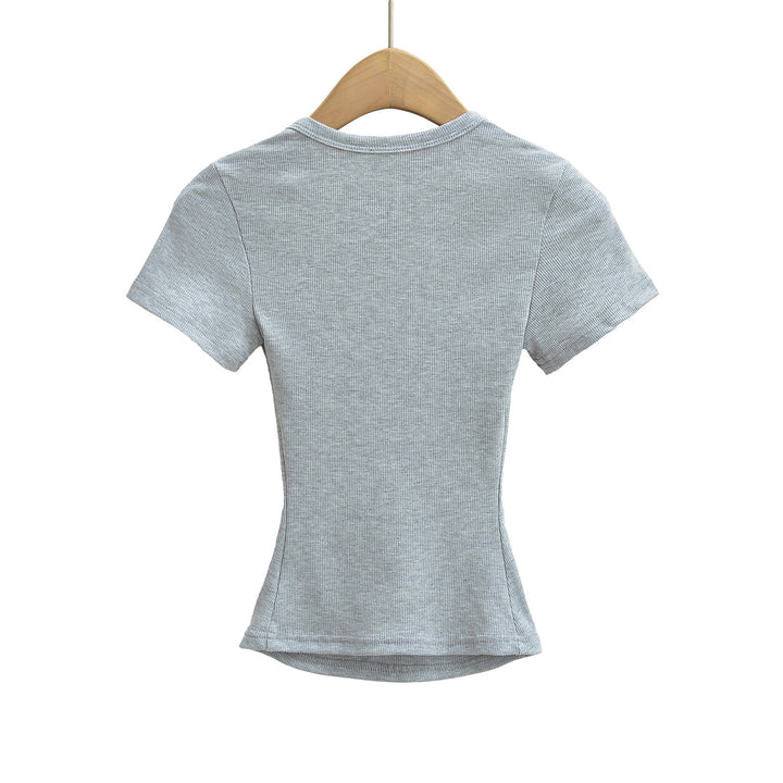 Dame figursyet rundhalset T-shirt lavet af kvalitetsjersey Stilla
