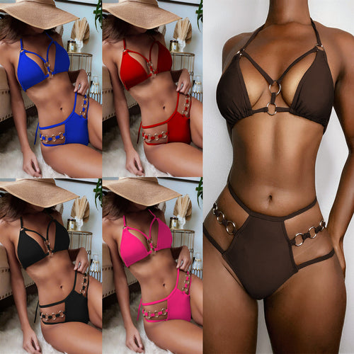 Dame bikini med moderne ringdetaljer og raffineret snit Stilla
