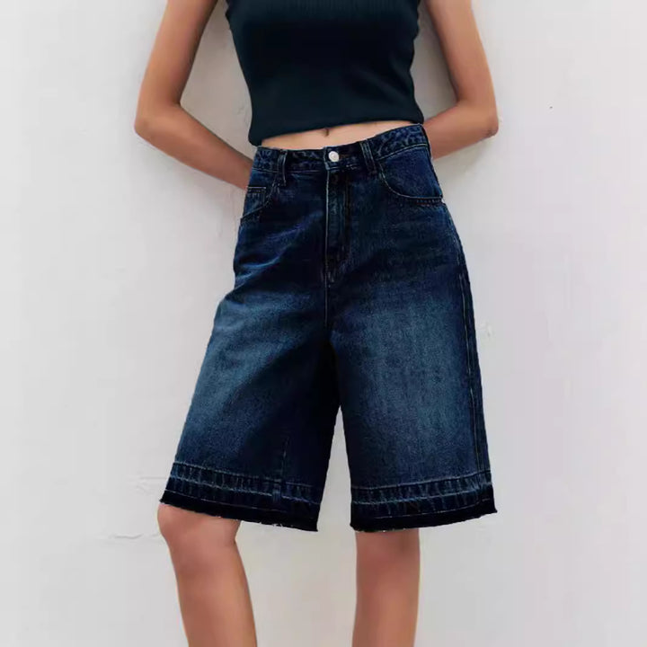 Damer Løst skårne denim-bukser i moderne design med høj talje og afslappede detaljer Stilla