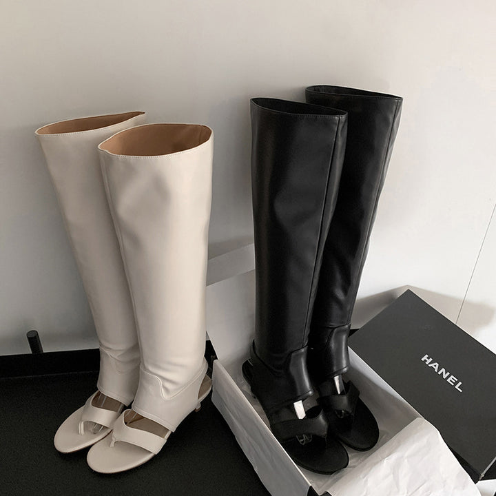 Femme Højtydende Slouchy Knæhøje Sandaler Stilla