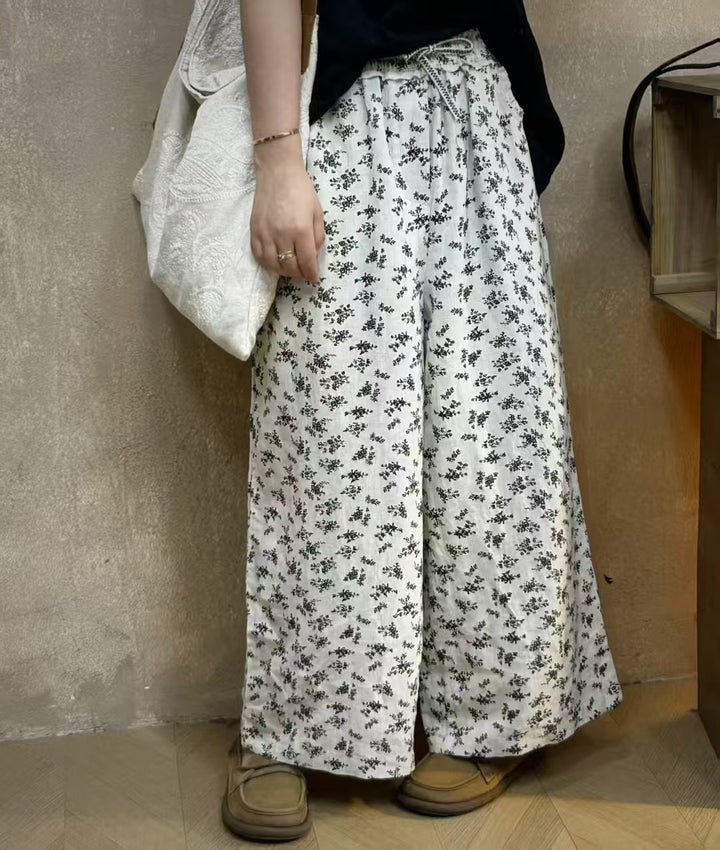Femme Højtaljede Floralprint Bredde-Bukser Stilla