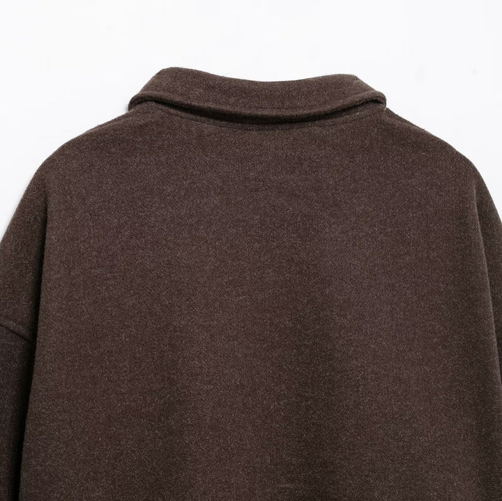 Femme Casual Oversized Zip-Up Jakke Stilla