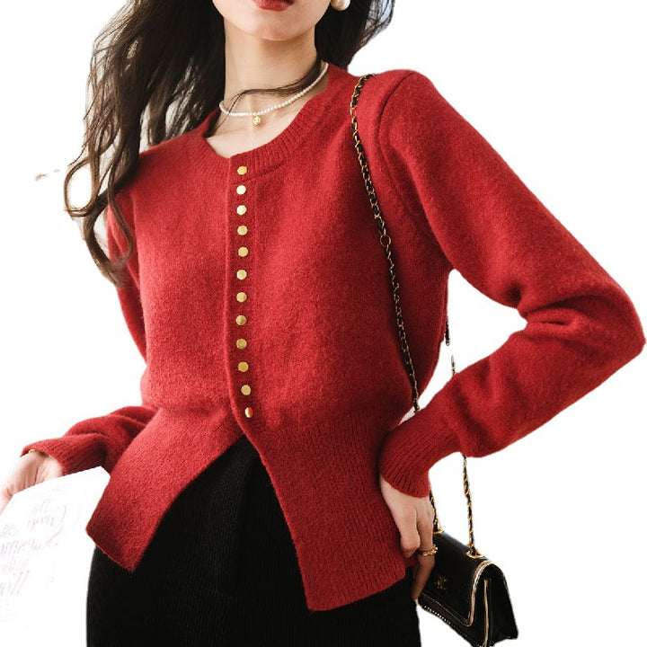 Femme Button-Down Komfortabel Strikpullover Stilla