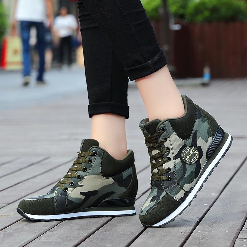 Herrer Camo High-Top Sport Sneakers Stilla
