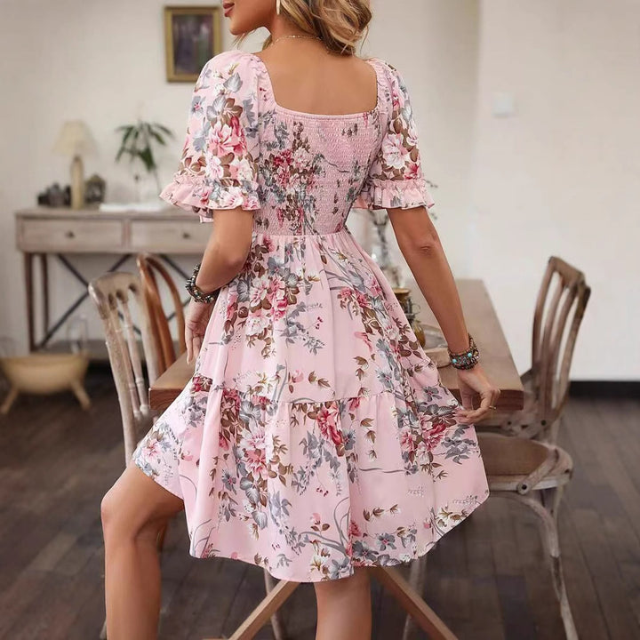 Damer Smocked Floral Swing Kjole Stilla