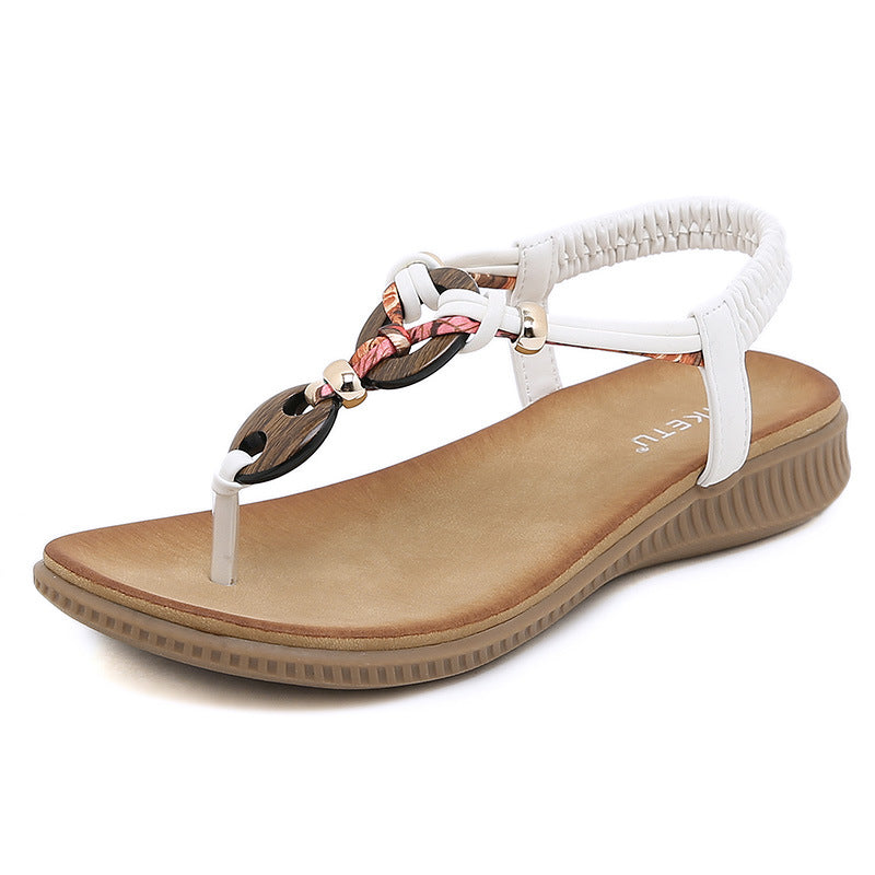 Dame sandaler med elegant kæde og komfortabelt fodseng Stilla