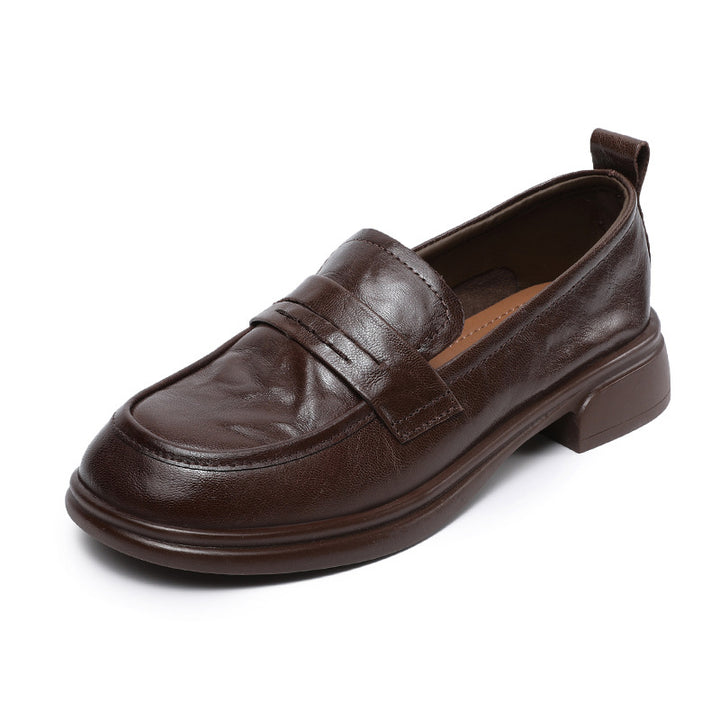 Dame Klassiske Læder Slip-On med Behageligt Sål Stilla
