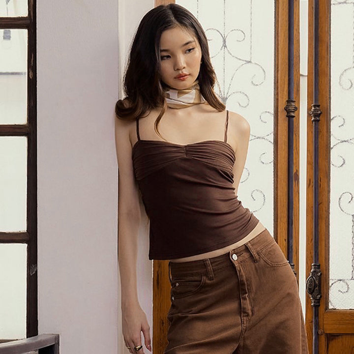 Dame strapless top med raffinerede draperinger Skovae