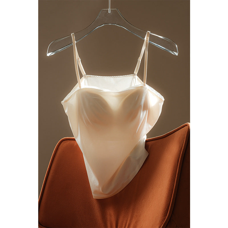Femme Justerbare Stropper Siid-Camisole Top Stilla